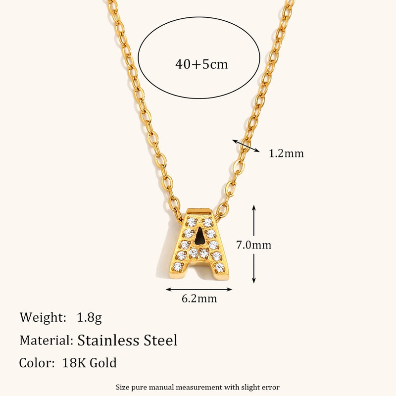 Sparkling Letter Necklace