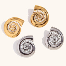 Load image into Gallery viewer, Pearl Conch Earrings
