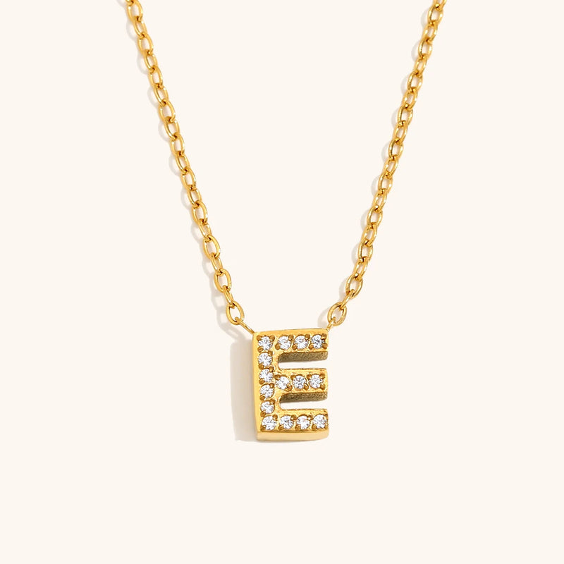 Sparkling Letter Necklace