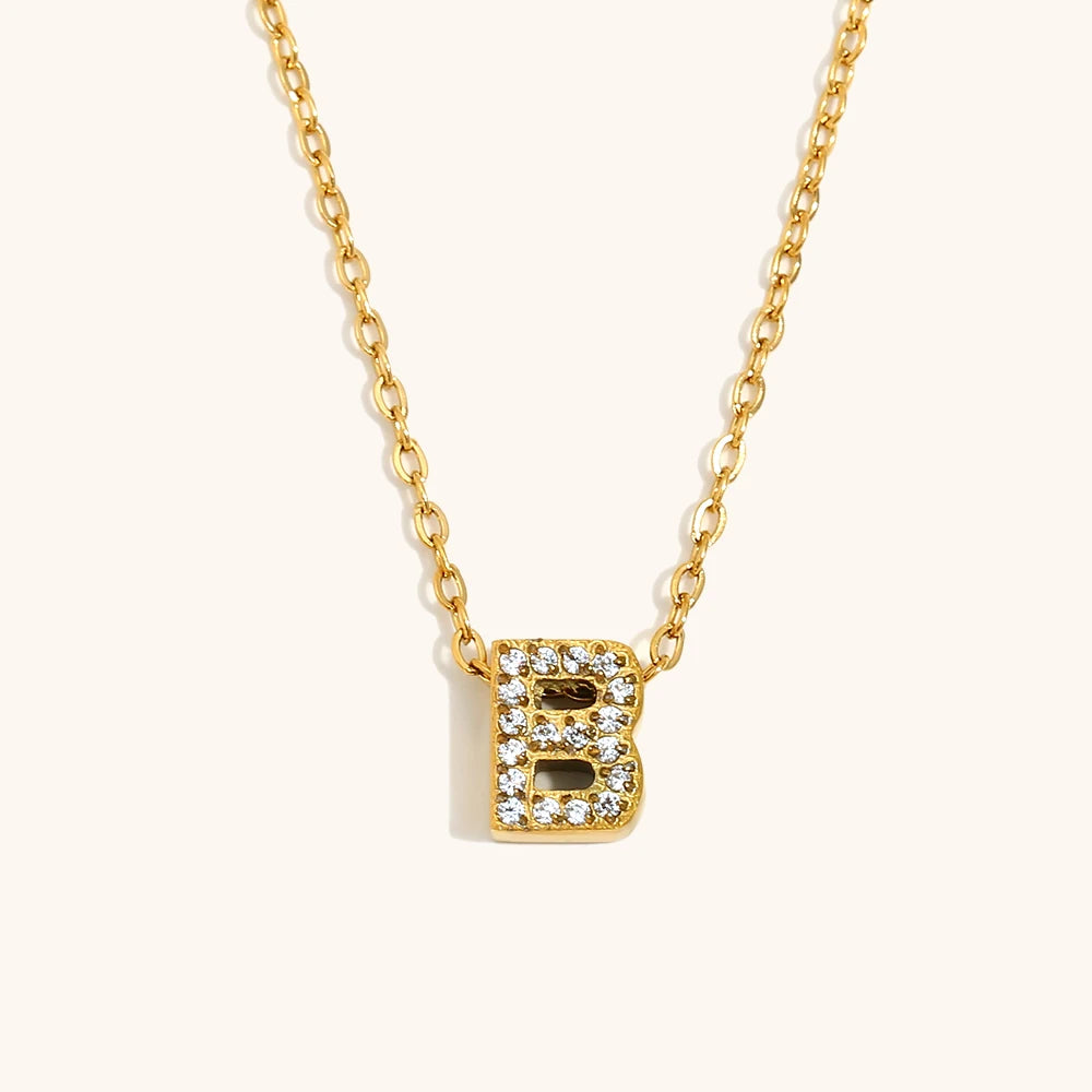 Sparkling Letter Necklace