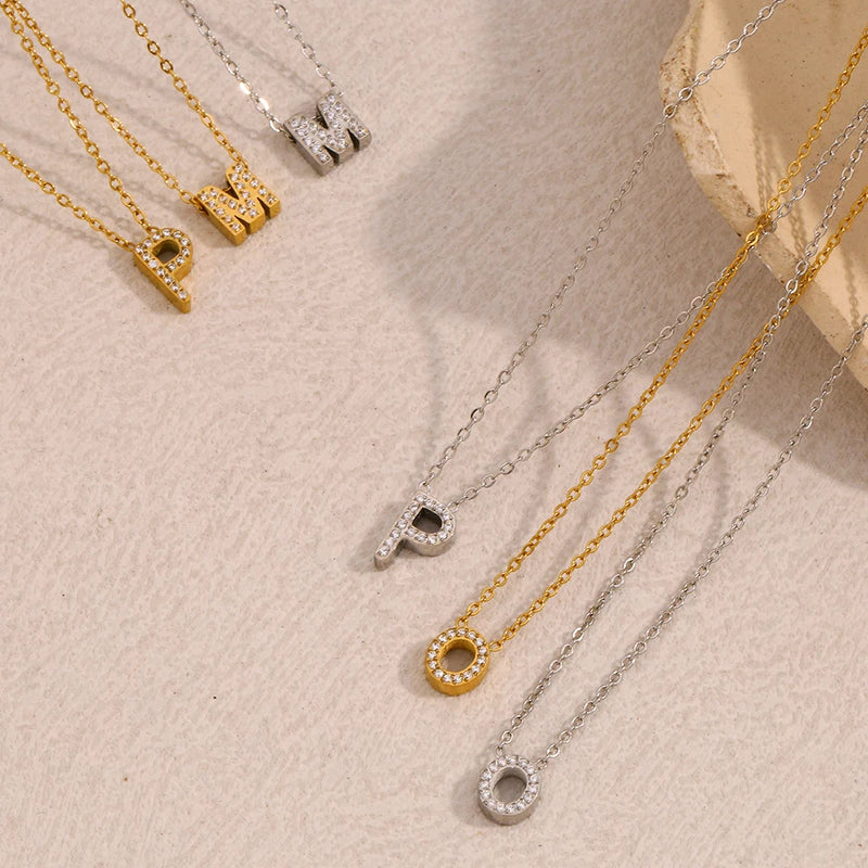 Sparkling Letter Necklace