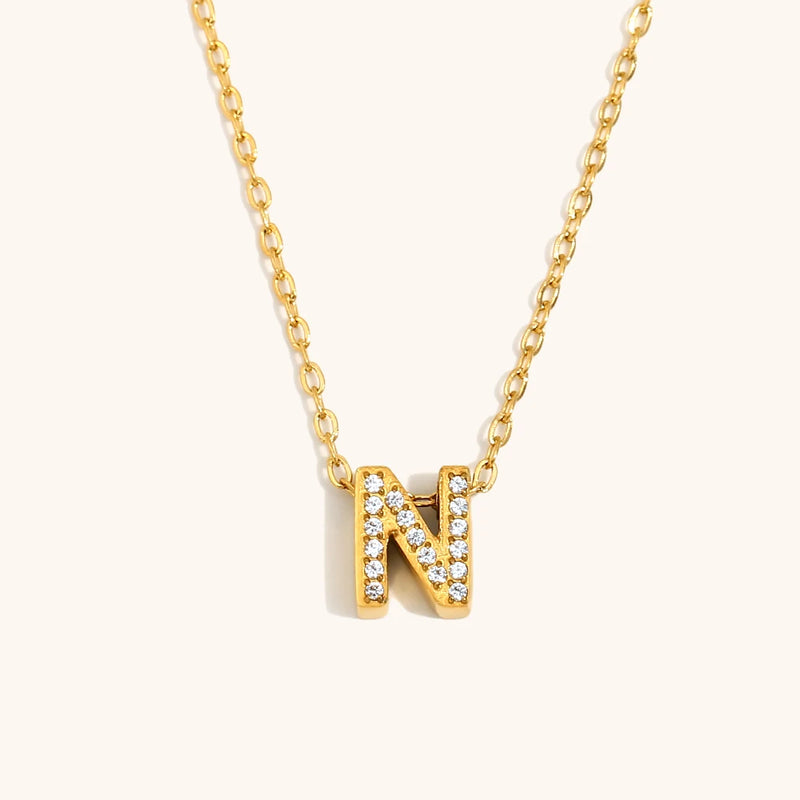 Sparkling Letter Necklace
