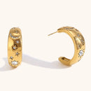 Star Moon Earrings