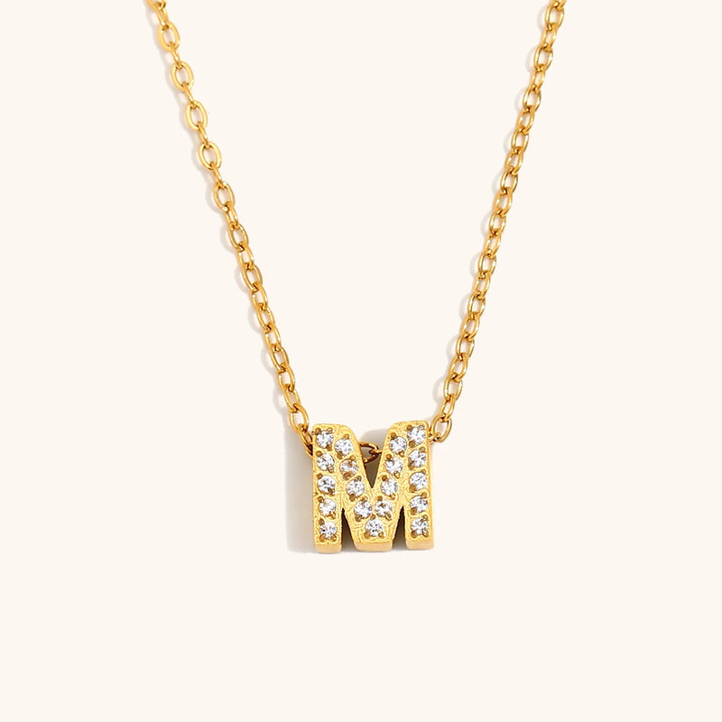 Sparkling Letter Necklace