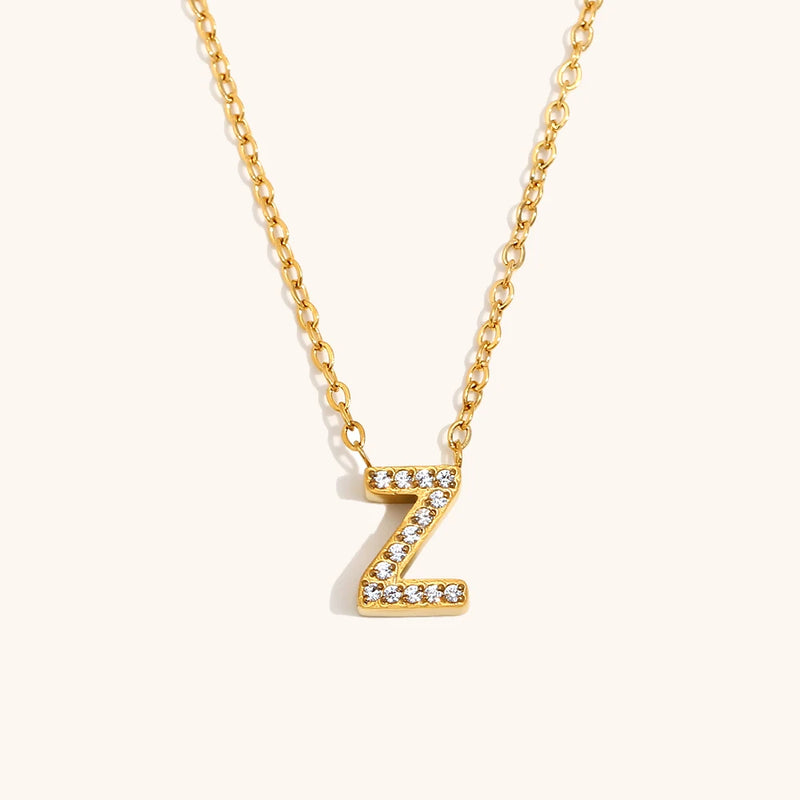 Sparkling Letter Necklace