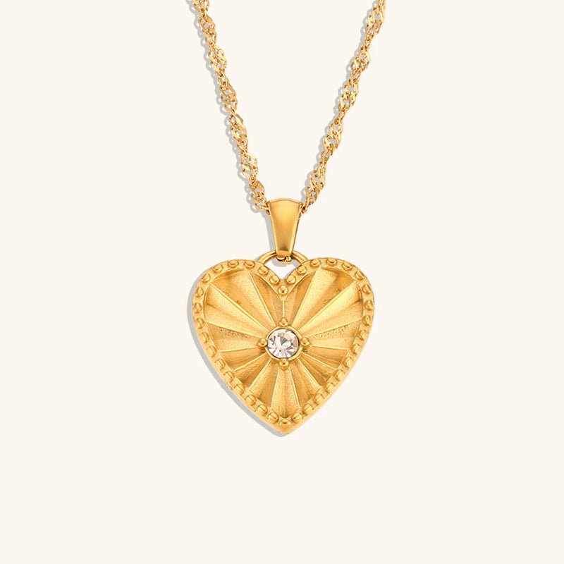 Road heart Necklace