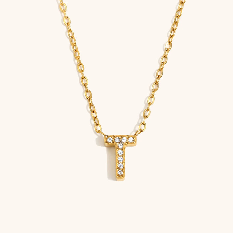 Sparkling Letter Necklace