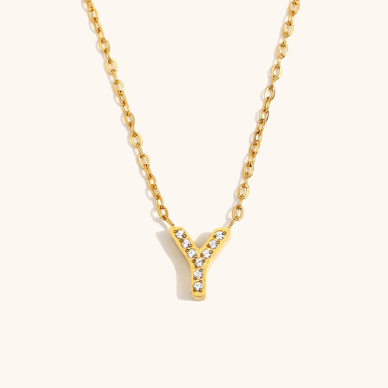 Sparkling Letter Necklace