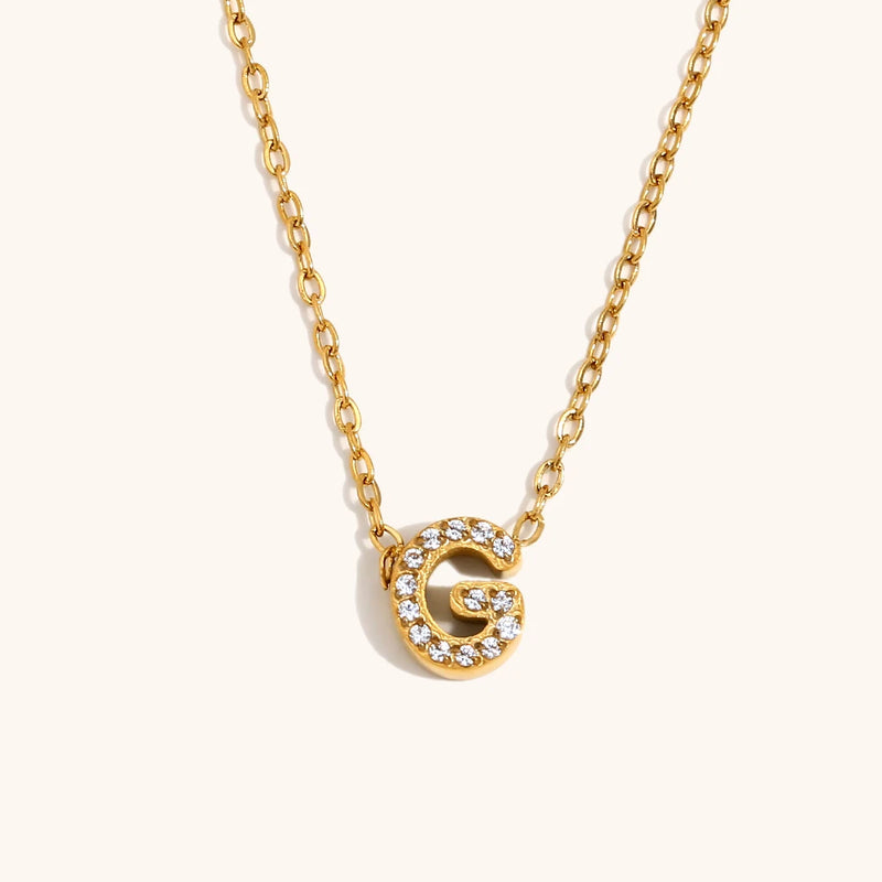 Sparkling Letter Necklace