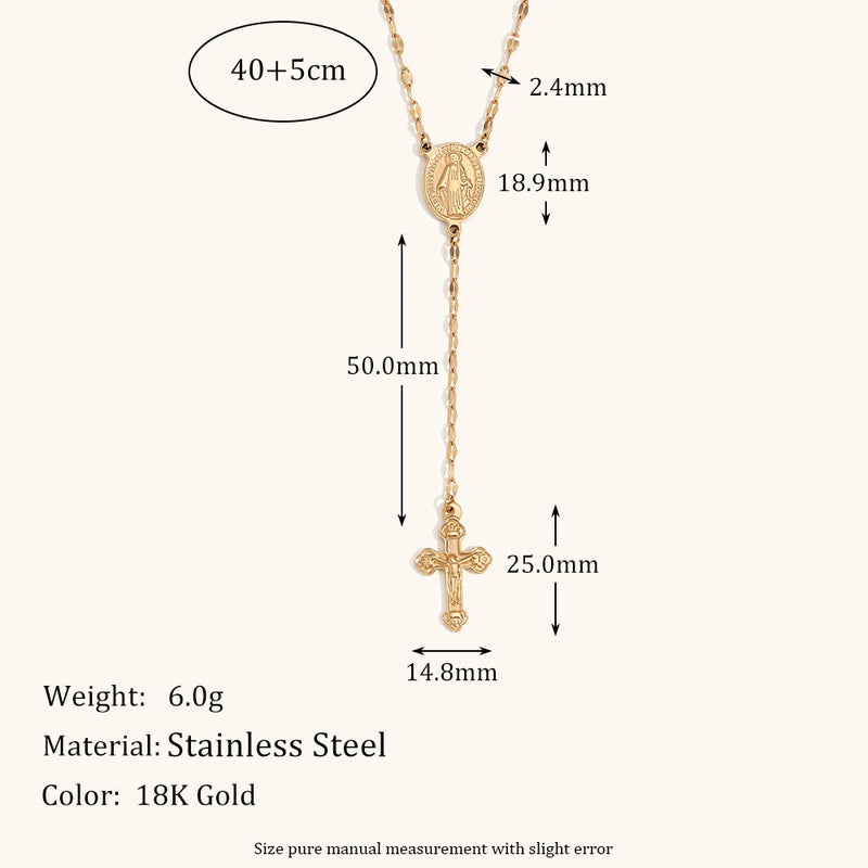 The Cross Of The Virgin Mary Necklace