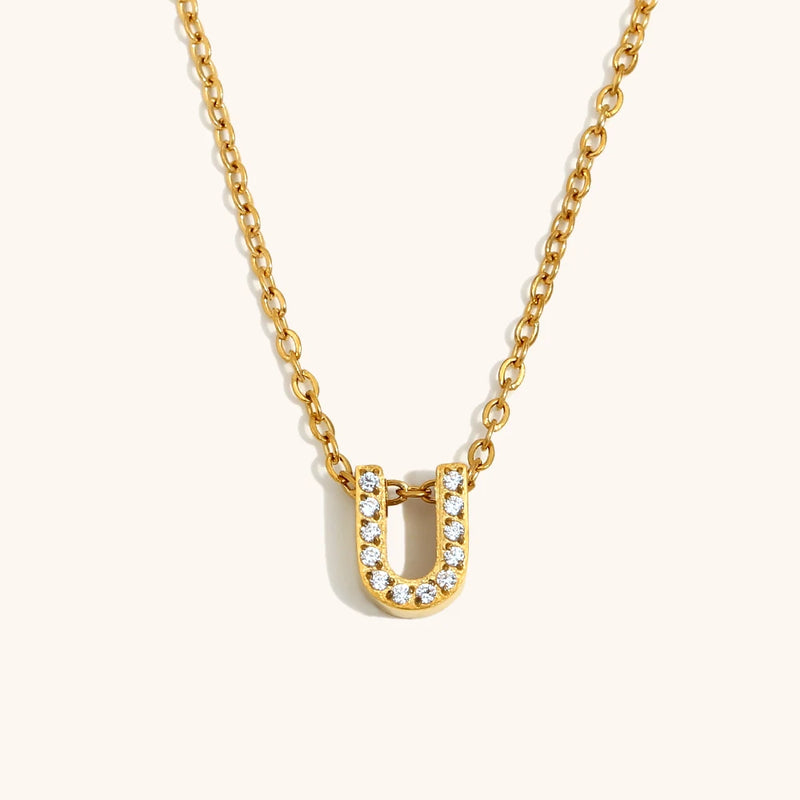Sparkling Letter Necklace