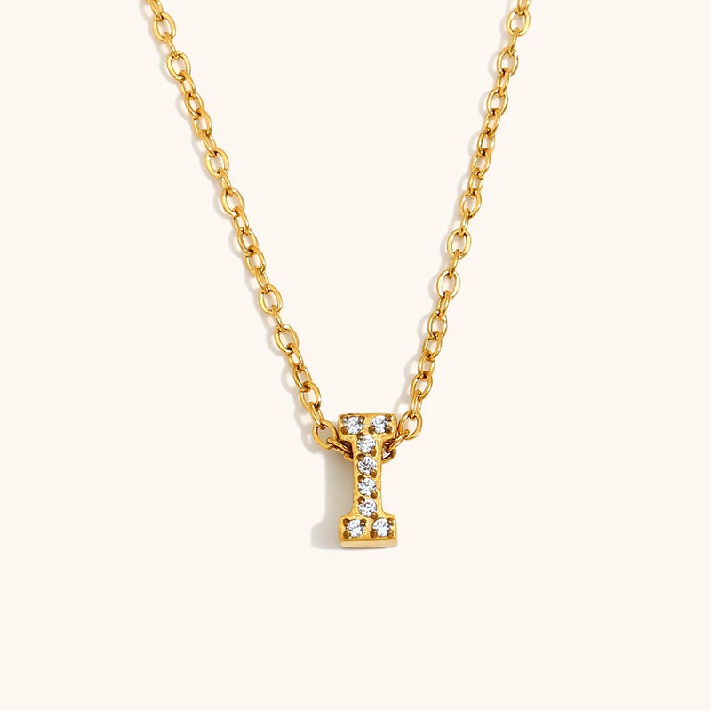 Sparkling Letter Necklace