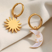 Load image into Gallery viewer, Sun &amp; Moon Earrings
