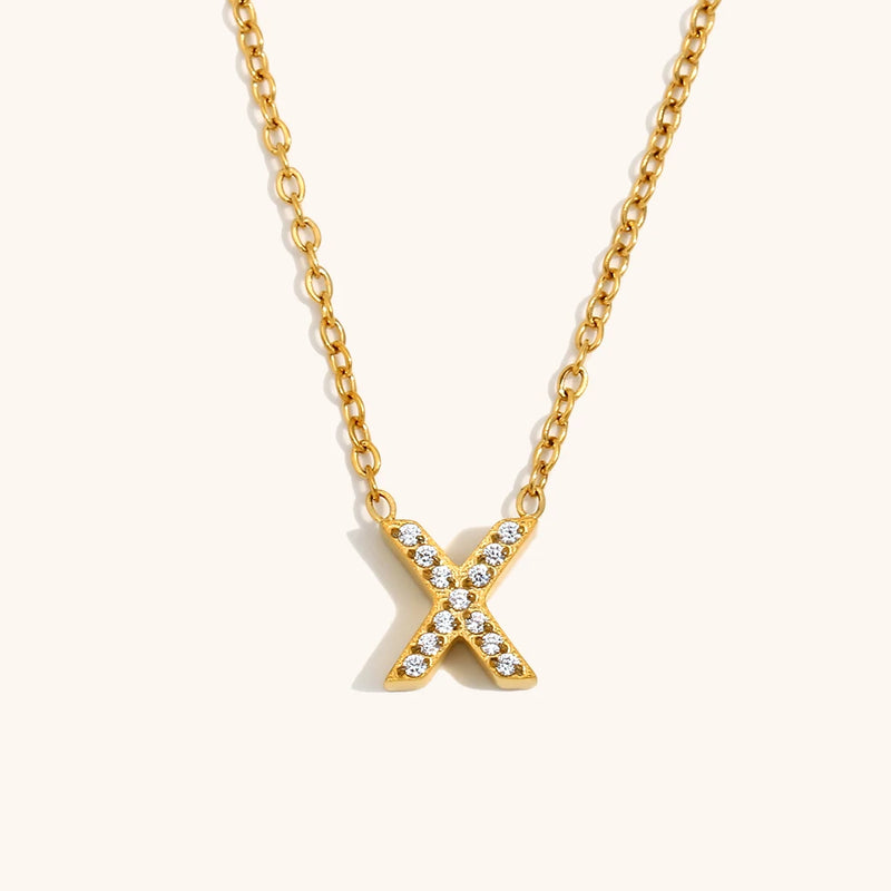 Sparkling Letter Necklace