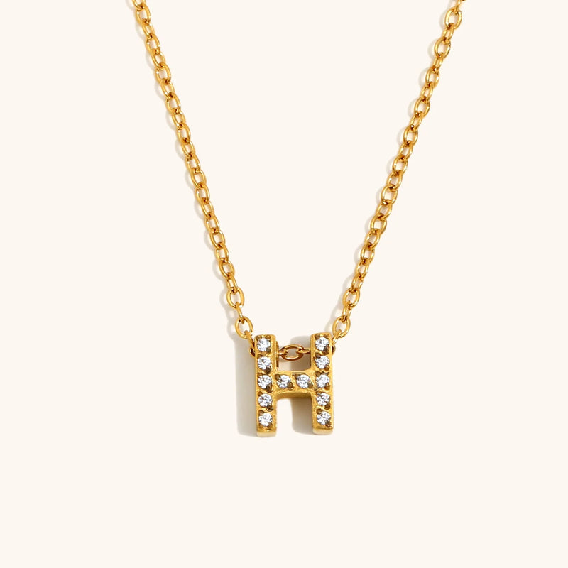 Sparkling Letter Necklace