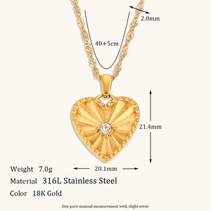 Road heart Necklace