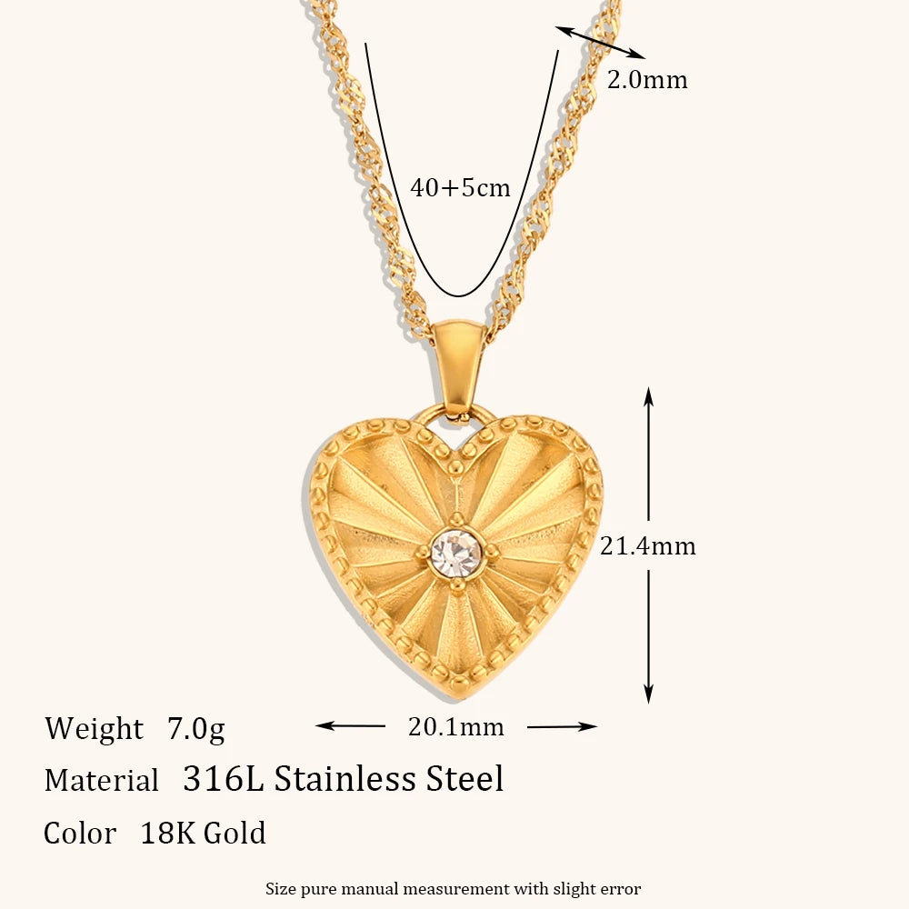 Road heart Necklace