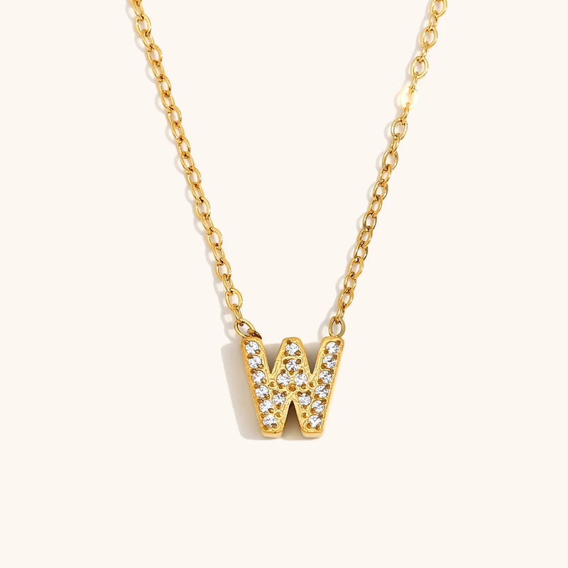 Sparkling Letter Necklace