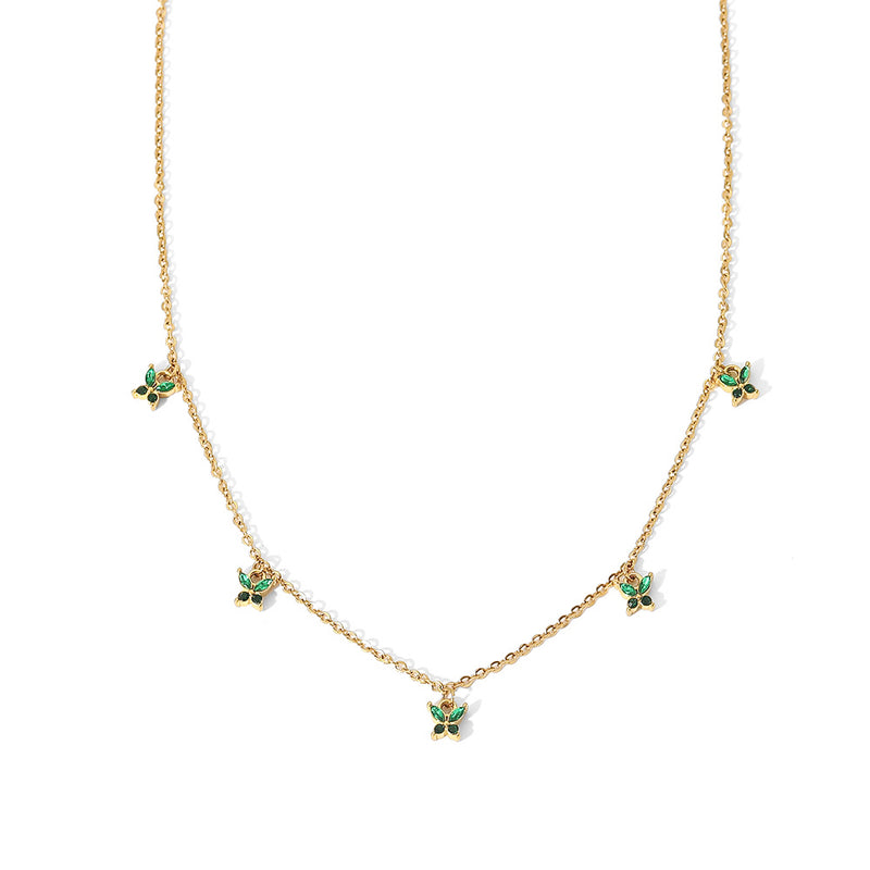 Green Butterfly Necklace